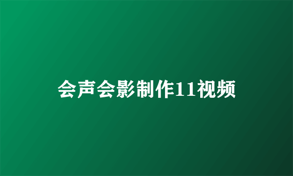 会声会影制作11视频