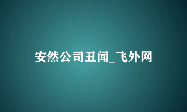 安然公司丑闻_飞外网