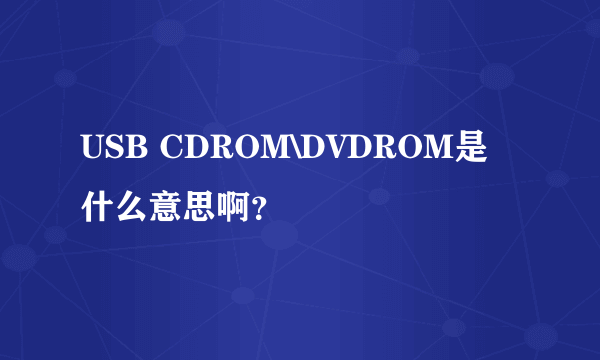 USB CDROM\DVDROM是什么意思啊？