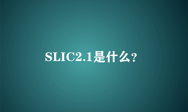 SLIC2.1是什么？