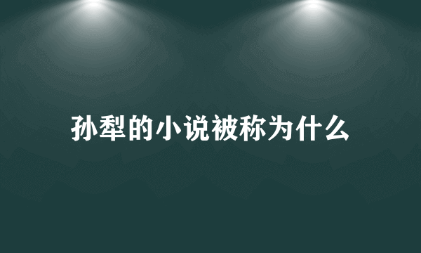 孙犁的小说被称为什么