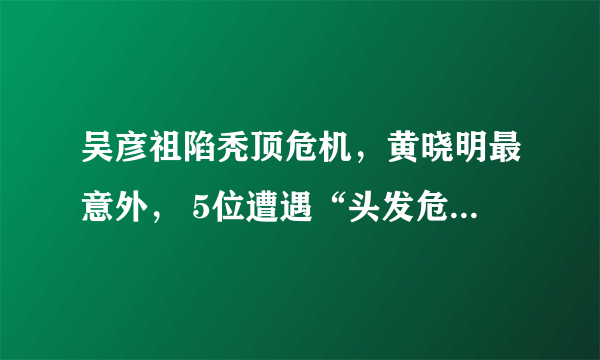 吴彦祖陷秃顶危机，黄晓明最意外， 5位遭遇“头发危机”的男明星都有谁？