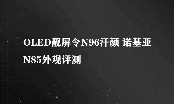 OLED靓屏令N96汗颜 诺基亚N85外观评测