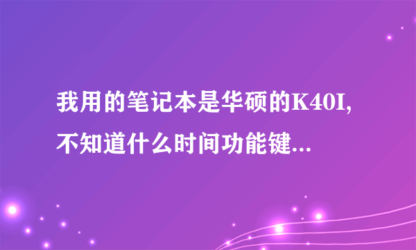 我用的笔记本是华硕的K40I,不知道什么时间功能键FN+F10、F11、F12调节声音的不能使用,求助