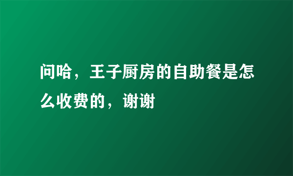 问哈，王子厨房的自助餐是怎么收费的，谢谢