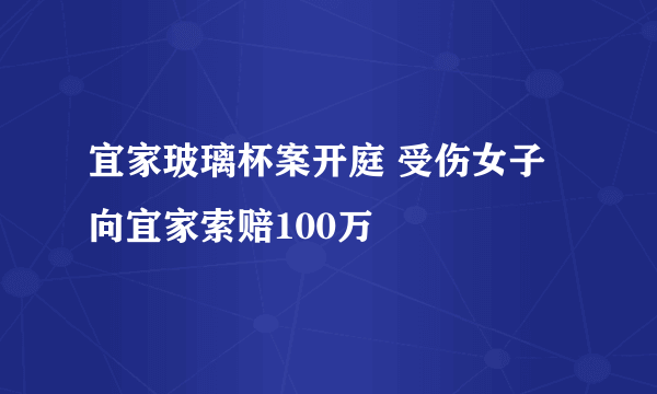 宜家玻璃杯案开庭 受伤女子向宜家索赔100万