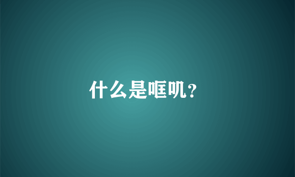 什么是哐叽？