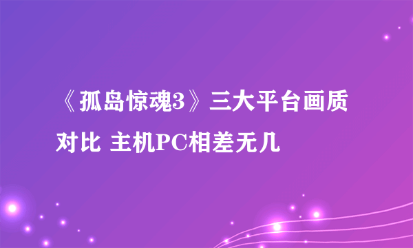 《孤岛惊魂3》三大平台画质对比 主机PC相差无几