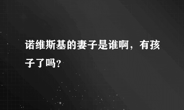 诺维斯基的妻子是谁啊，有孩子了吗？