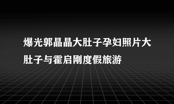 爆光郭晶晶大肚子孕妇照片大肚子与霍启刚度假旅游