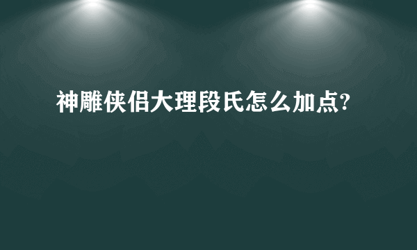 神雕侠侣大理段氏怎么加点?