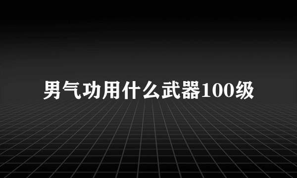 男气功用什么武器100级