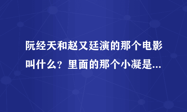 阮经天和赵又廷演的那个电影叫什么？里面的那个小凝是谁演的？