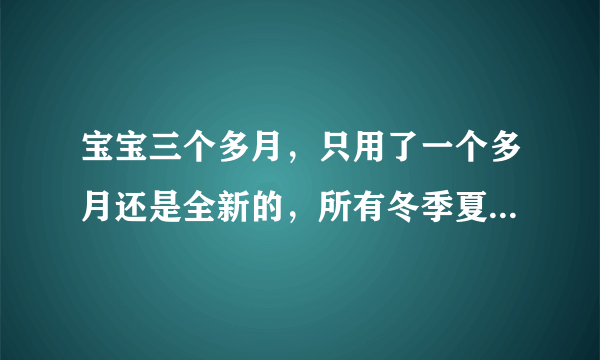 宝宝三个多月，只用了一个多月还是全新的，所有冬季夏季车垫和席子，有双胎麻麻需要么，比利时进口婴儿车。需要可以留言哦。