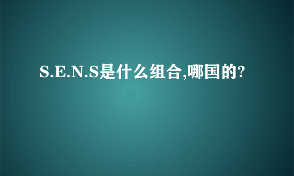 S.E.N.S是什么组合,哪国的?