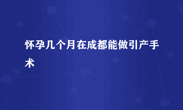 怀孕几个月在成都能做引产手术