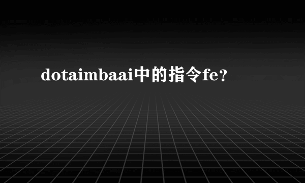 dotaimbaai中的指令fe？