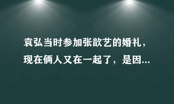 袁弘当时参加张歆艺的婚礼，现在俩人又在一起了，是因为当时有情无缘吗？