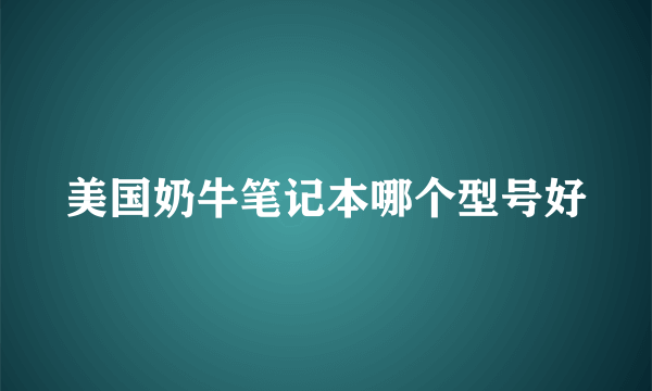 美国奶牛笔记本哪个型号好