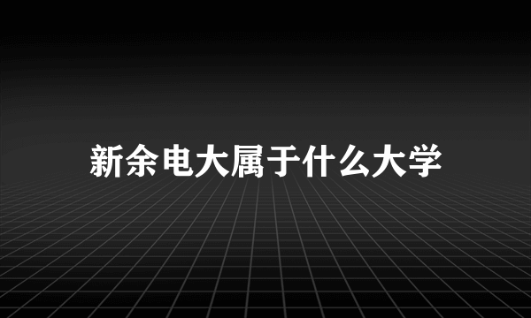 新余电大属于什么大学