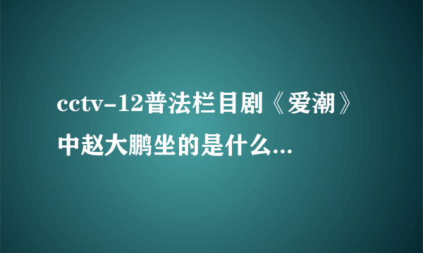 cctv-12普法栏目剧《爱潮》中赵大鹏坐的是什么车?谢谢！！