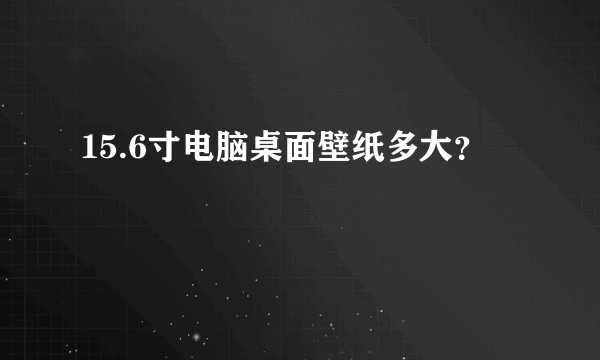 15.6寸电脑桌面壁纸多大？