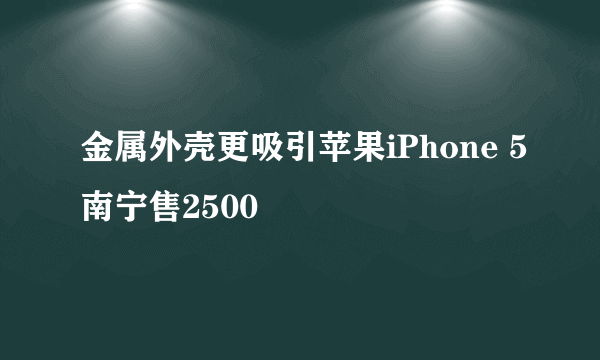 金属外壳更吸引苹果iPhone 5南宁售2500