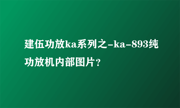 建伍功放ka系列之-ka-893纯功放机内部图片？