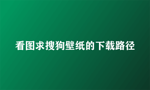 看图求搜狗壁纸的下载路径