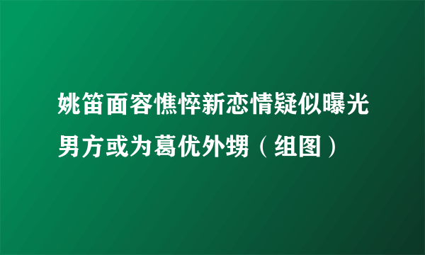 姚笛面容憔悴新恋情疑似曝光男方或为葛优外甥（组图）