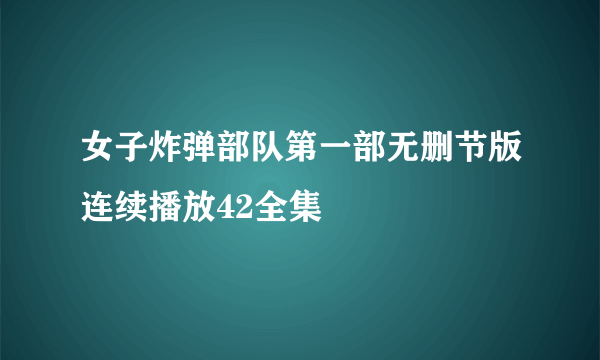 女子炸弹部队第一部无删节版连续播放42全集