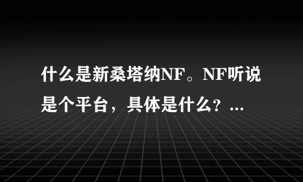 什么是新桑塔纳NF。NF听说是个平台，具体是什么？那位大神给解读一下