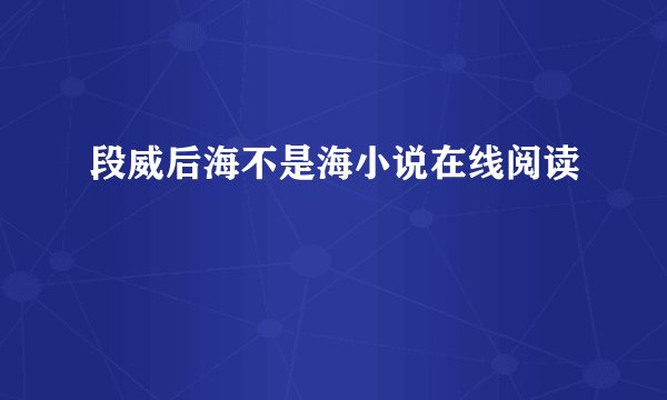 段威后海不是海小说在线阅读