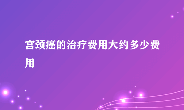 宫颈癌的治疗费用大约多少费用