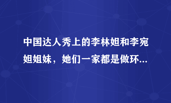 中国达人秀上的李林妲和李宛妲姐妹，她们一家都是做环保的？具体是做哪方面？谢谢~