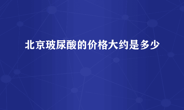 北京玻尿酸的价格大约是多少