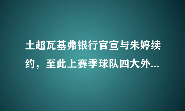 土超瓦基弗银行官宣与朱婷续约，至此上赛季球队四大外援全部续约，你怎么看？