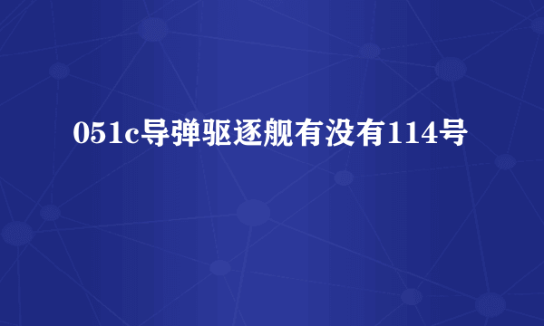 051c导弹驱逐舰有没有114号