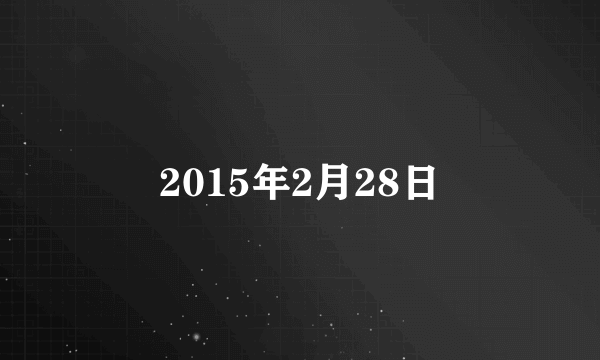 2015年2月28日