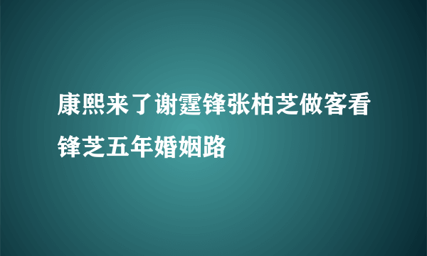 康熙来了谢霆锋张柏芝做客看锋芝五年婚姻路