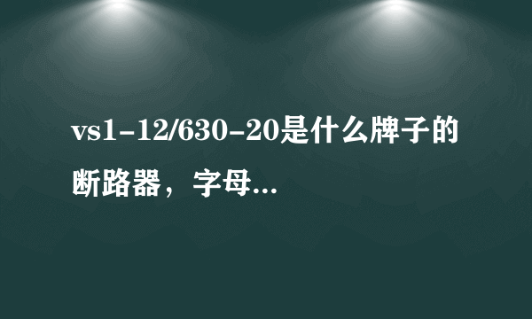 vs1-12/630-20是什么牌子的断路器，字母都代表什么意思？