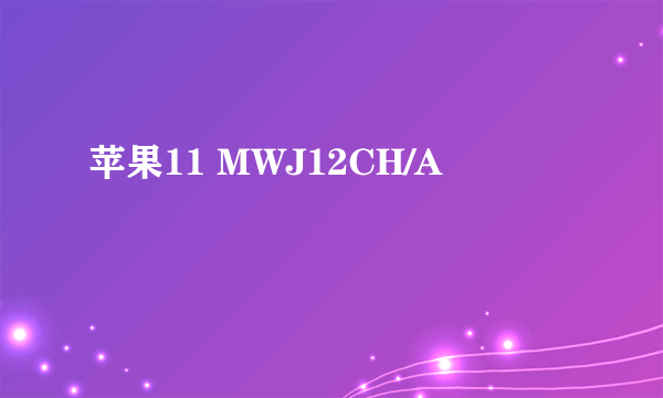 苹果11 MWJ12CH/A