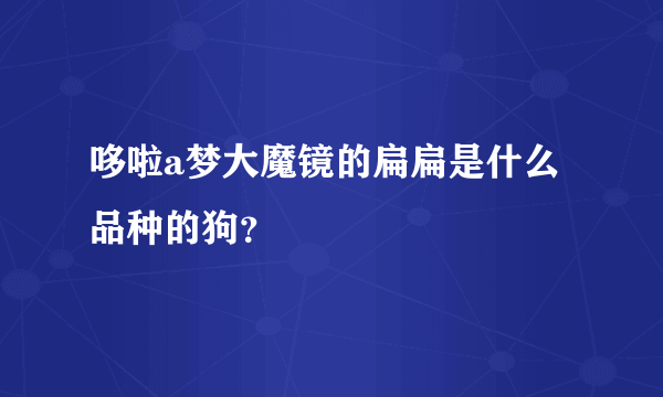 哆啦a梦大魔镜的扁扁是什么品种的狗？