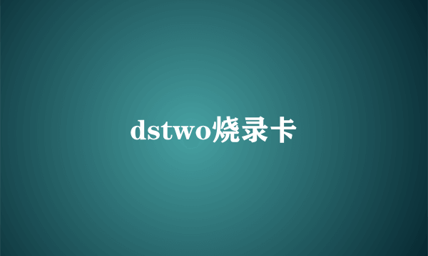 dstwo烧录卡