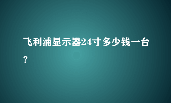 飞利浦显示器24寸多少钱一台？