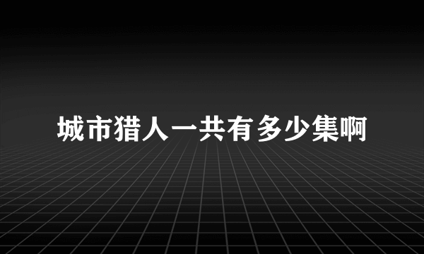 城市猎人一共有多少集啊