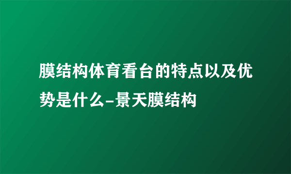 膜结构体育看台的特点以及优势是什么-景天膜结构