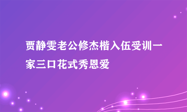 贾静雯老公修杰楷入伍受训一家三口花式秀恩爱