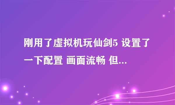 刚用了虚拟机玩仙剑5 设置了一下配置 画面流畅 但就是声音有延迟 沙沙的感觉