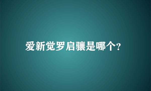 爱新觉罗启骧是哪个？